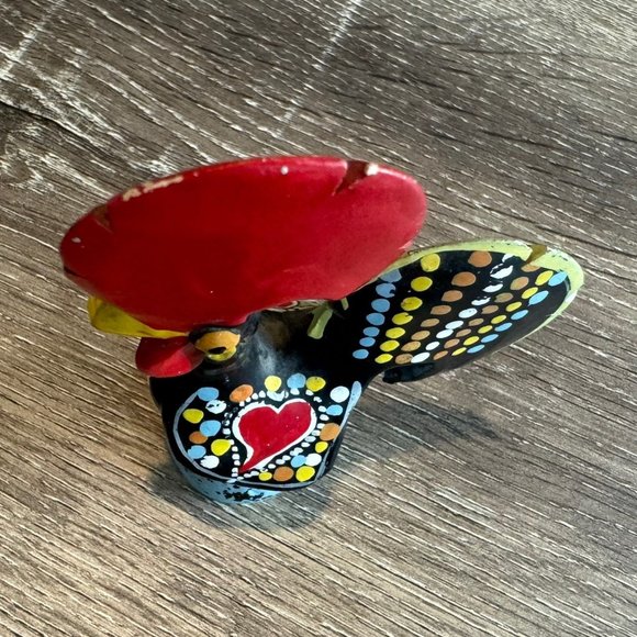Vintage Portugal Pottery Earthenware Small Rooster Figurine. - Picture 3 of 7